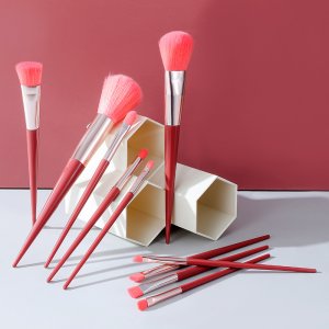 四季青熒光色10支包化妝刷貼牌OEM/ODM