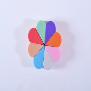 乳膠化妝棉 干濕兩用花八塊形化妝粉撲貼牌定制代加工