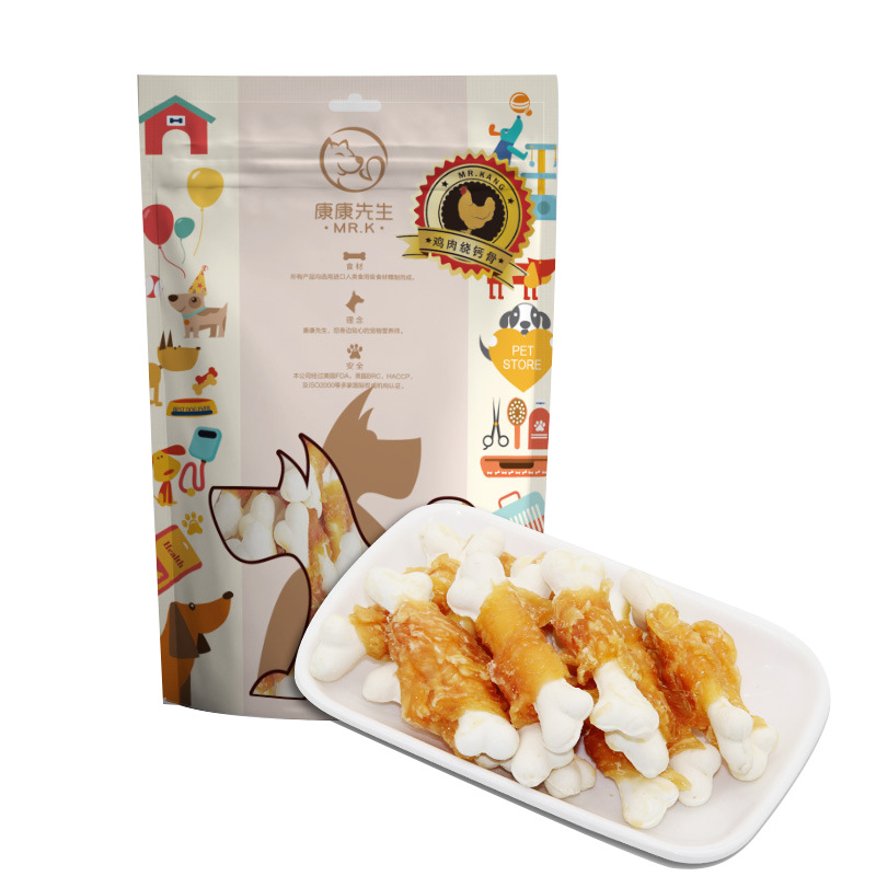 康康先生雞肉繞鈣骨狗狗磨牙棒OEM/ODM定制代加工