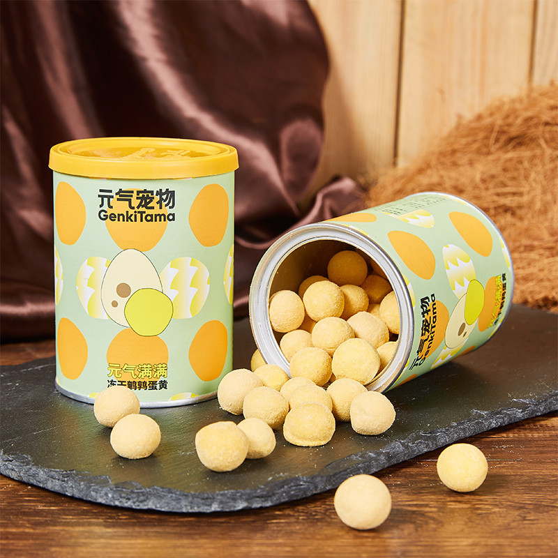元?dú)鉂M滿寵物鵪鶉蛋黃凍干貼牌OEM/ODM