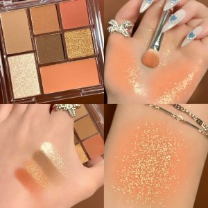 網紅新款大地色7色眼影盤可OEM/ODM代工