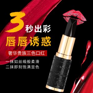 魅點奢華貴族三色口紅貼牌OEM/ODM