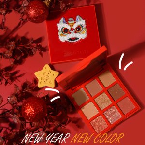 國貨彩妝戈戈舞亞麻刺繡9色眼影OEM/ODM定制代加工