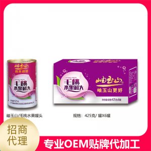 毛桃罐頭425克OEM/ODM定制代加工
