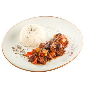 黑椒牛肉200g蓋飯快餐料理包OEM代加工 黑椒牛肉200g蓋飯快餐料理包OEM代加工