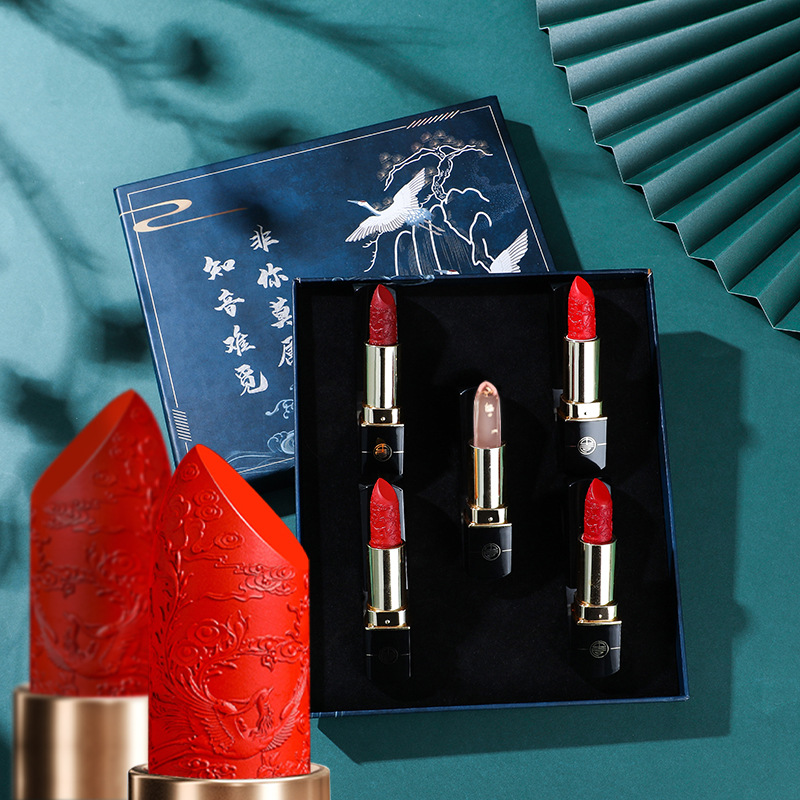 抖音同款中國風雕花口紅套裝代加工實力廠家提供全方位一站式加工服務