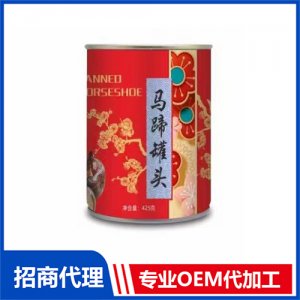 升升園馬蹄罐頭425克 罐裝水果罐頭OEM貼牌 罐頭代工源頭廠家