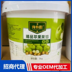 升升園精品蘋果果餡果醬5kg桶裝果醬OEM貼牌代工 果醬代工源頭廠家