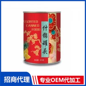 升升園什錦罐頭425克罐裝水果罐頭OEM代工 罐頭定制廠家