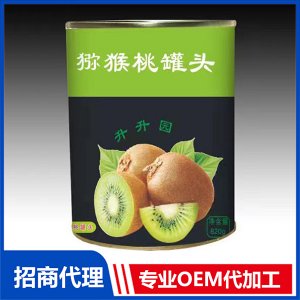 升升園獼猴桃罐頭820g 水果罐頭貼牌定制代工 罐頭oem源頭廠家