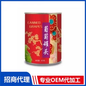 升升園葡萄罐頭425克罐裝水果罐頭OEM貼牌 罐頭代工源頭廠家