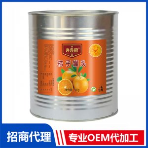 升升園桔子罐頭3kg果蔬罐頭OEM貼牌定制 水果罐頭代工源頭廠家