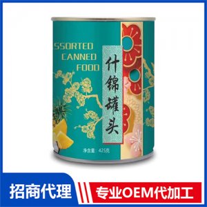 升升園什錦罐頭425g果蔬罐頭OEM/ODM貼牌 果肉罐頭代工源頭廠家