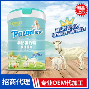 橙色貝貝膠原蛋白羊奶蛋白粉900克聽裝 動植物蛋白固體飲料oem代加工