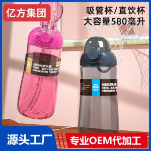 吸管杯直飲杯 大容量580ml水杯OEM代加工廠家