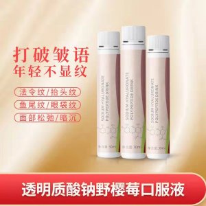 小仙管透明質酸鈉野櫻莓口服液OEM/ODM天然原料玻尿酸皮膚光滑水嫩飲品貼牌定制