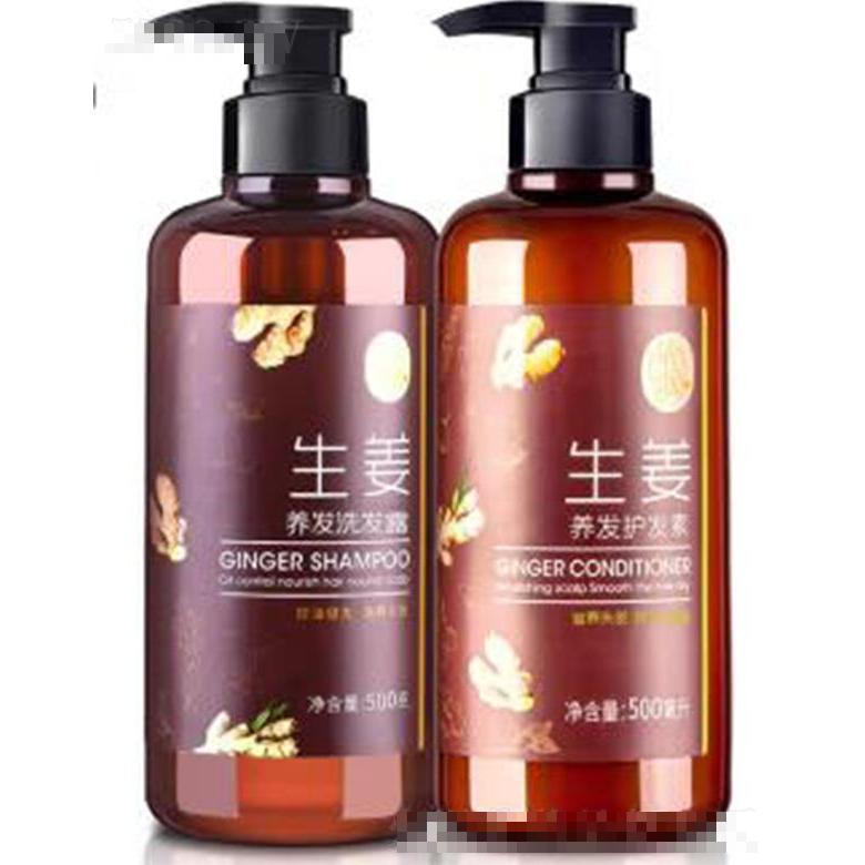 依風（YIFENG）生姜洗發水洗發露沐浴露 強韌發根護發男女洗護套裝 企業團購福利 生姜洗發水500g+生姜護發素500ml