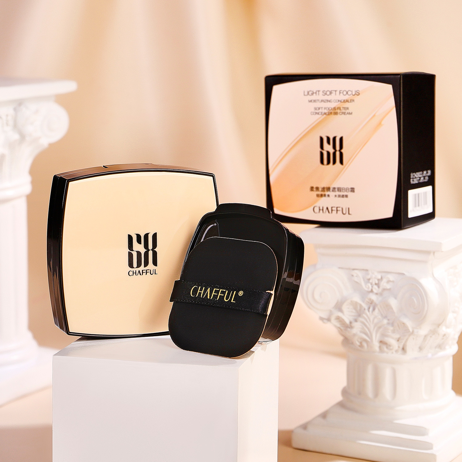 香芙兒柔焦濾鏡遮瑕BB霜氣墊BB霜滋潤保濕補水自然遮瑕粉底液直播OEM代加工