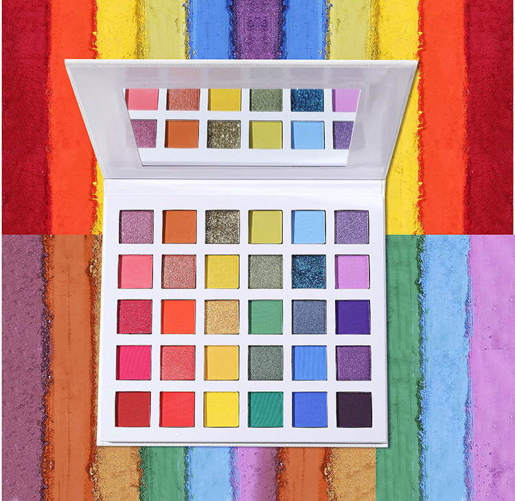 30色眼影盤 啞光珠光偏光顯色持久防水OEM代加工