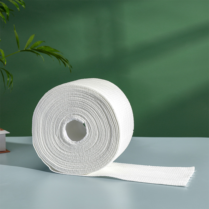 棉柔巾珍珠紋一次性潔面巾卷筒式洗面擦臉美容干濕兩用洗臉巾批發OEM代加工