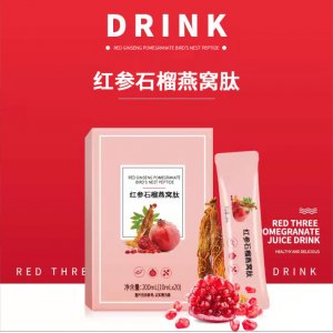 膠原蛋小分子活性肽紅參石榴燕窩膠原蛋白肽飲品白oem