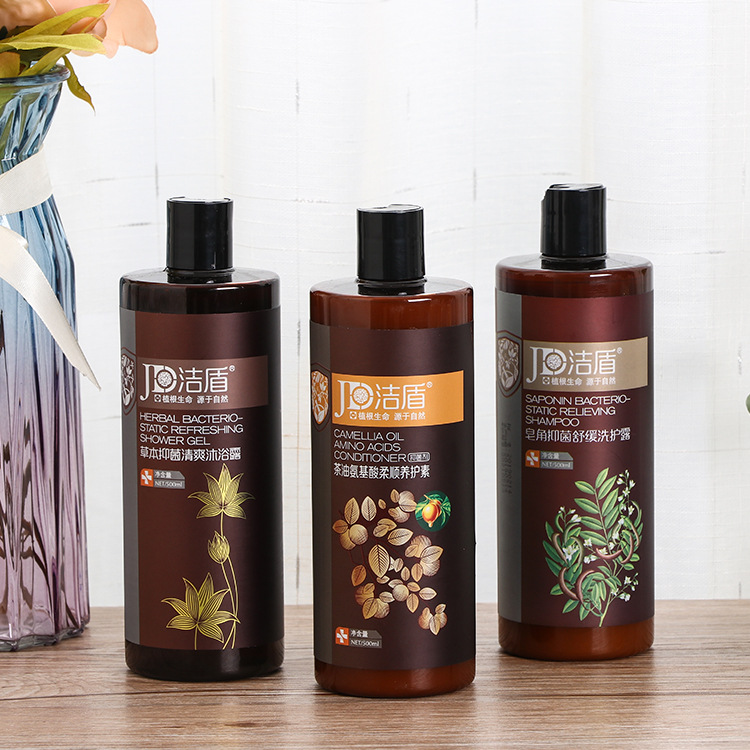 潔盾草本清爽洗發露抑菌皂角茶油氨基酸洗發水OEM代工廠