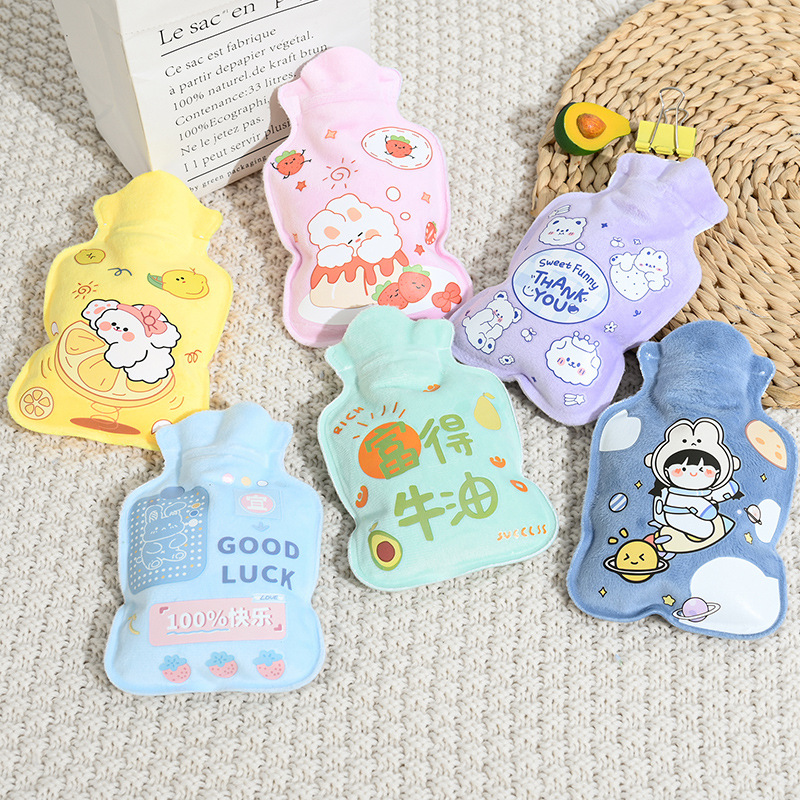 冬季新款植絨熱水袋毛絨迷你便攜女生經期必備注水暖手袋可愛學生OEM代加工