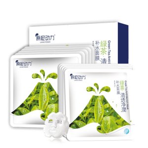 原泥動力綠茶清透細(xì)致凈潤補(bǔ)水面膜OEM代加工