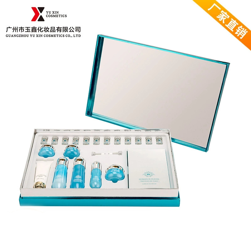 批發復活草補水保濕秋季干燥皮膚面部護理8件護膚品套裝化妝品OEM代加工