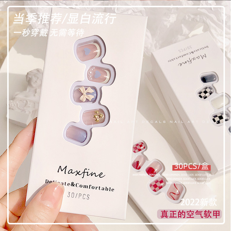 穿戴甲新款美甲片批發(fā)指甲貼片溫精靈飾品成品手工穿戴甲A