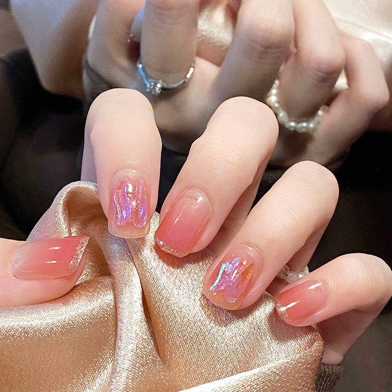 高級軟甲片穿戴甲美甲套裝貼片飾品果凍膠不易掉成品批發(fā)OEM代加工