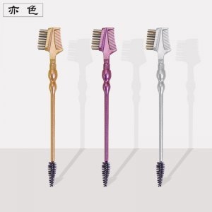 單支雙頭眉梳 螺旋式睫毛梳眉刷兩用OEM代加工