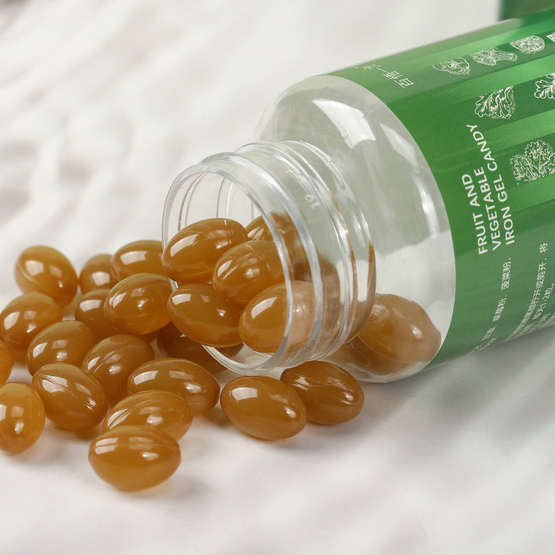 批發(fā)百悟一方果蔬鐵軟膠囊兒童寶寶鈣鐵鋅維生素30粒瓶裝凝膠糖果OEM代加工