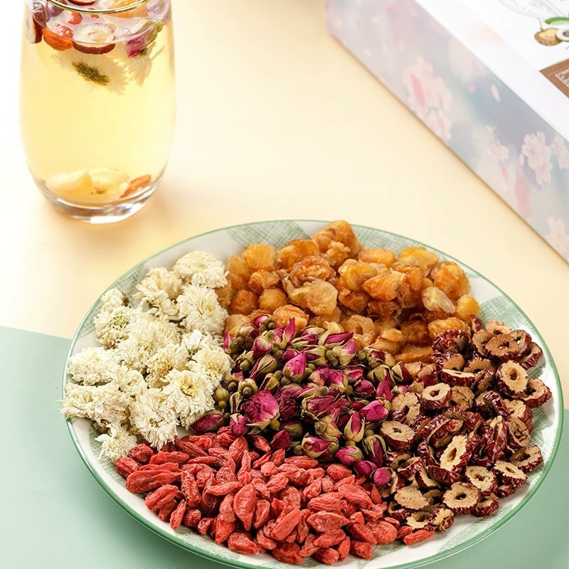 紅棗桂圓枸杞茶五寶玫瑰花袋泡茶八寶桂圓組合女人茶批發代理代發