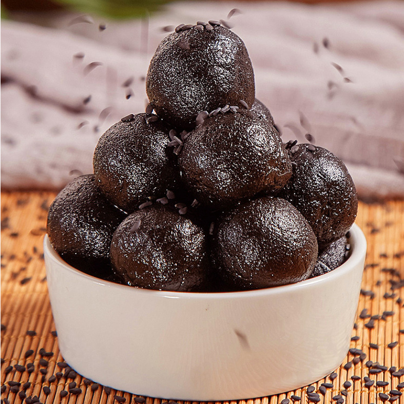 黑芝麻丸正品108g手工熟黑芝麻球零食男女 可批發代理代發OEM代加工