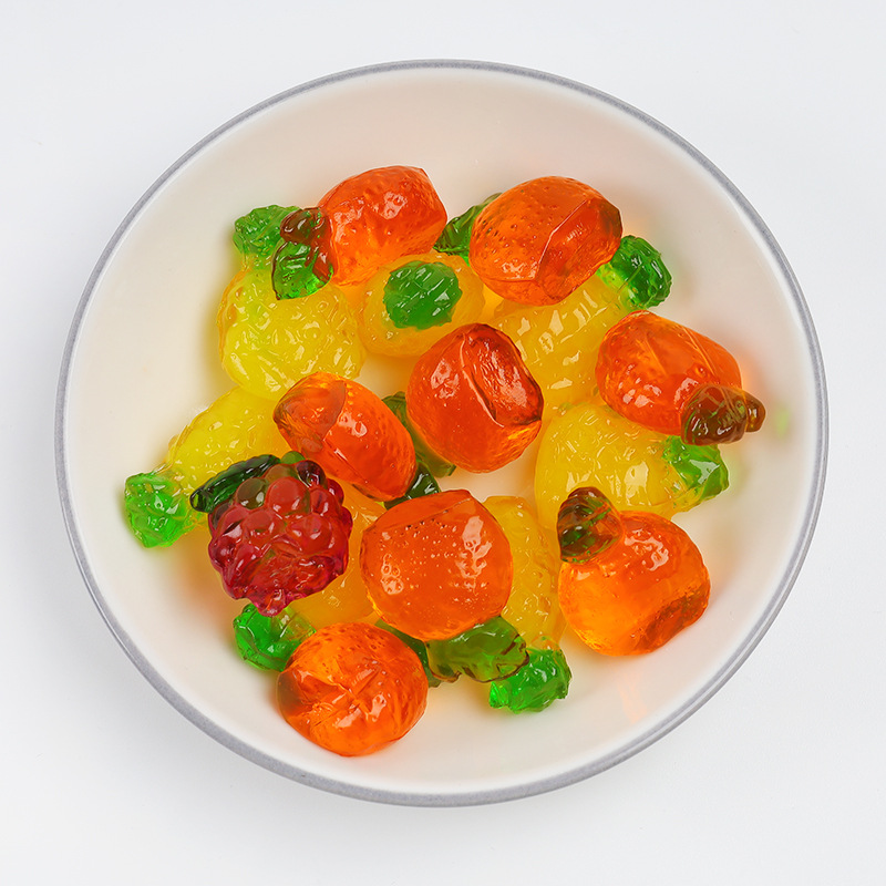 高顏值果汁凝膠軟糖批發 現貨整包散裝批發果汁軟糖 口味可定 制OEM代加工