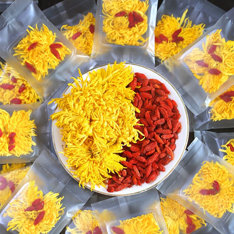 黃山錦繡農(nóng)業(yè)科技有限公司 - 多年徽源菊花枸杞茶金絲皇菊代加工可自帶配方,也可研發(fā)配方,產(chǎn)品劑型多樣,