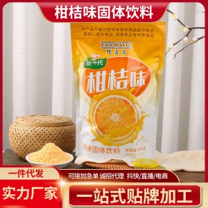 新一代柑桔味風味固體飲料 500gVC果汁富含維生素C橙味果