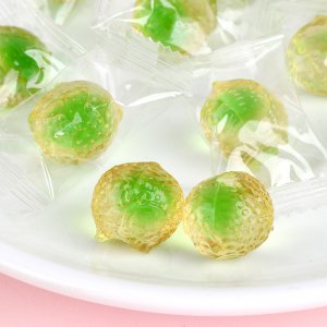 廠家直銷 蘋果味水晶軟糖 爆漿糖果 零食現(xiàn)貨批發(fā) 可貼 可代