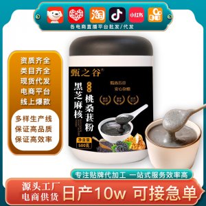 批發(fā)代餐粉山藥黑芝麻核桃桑葚粉 五谷早餐沖飲調(diào)黑豆粉黑芝麻糊