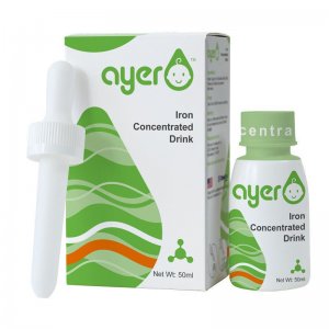 艾兒鐵濃縮飲液ayer艾爾鐵新生嬰兒補鐵寶寶貧血滴劑50ml 90ml