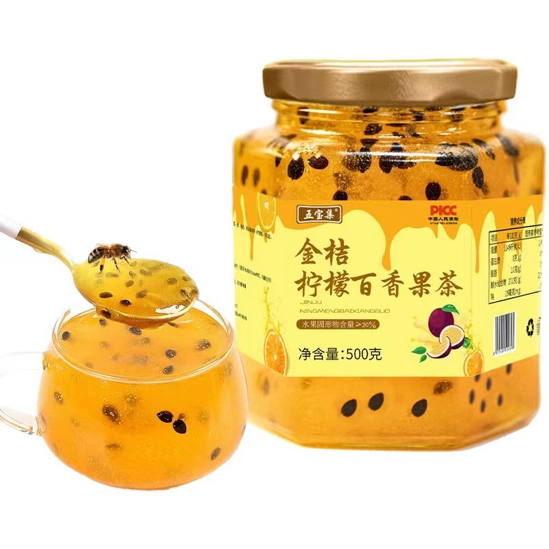 金桔檸檬百香果果醬 果茶夏季必備源頭工廠代加工量大價優OEM代加工