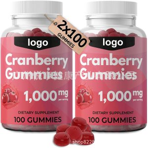 跨境專供 Cranberry gummies泌尿道健康素食軟糖維生素蔓越莓軟糖OEM代加工