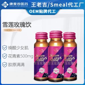 跨境膠原蛋白肽飲品定制透明質酸鈉雪蓮玫瑰膠原蛋白口服液代加工