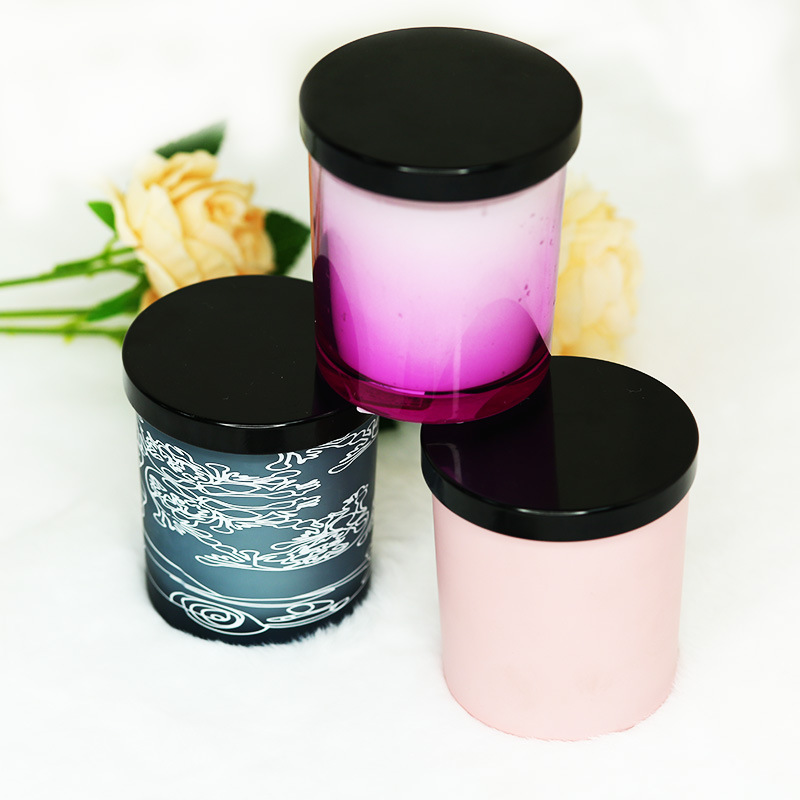 廠家直供三色玻璃杯香薰蠟燭無煙香氛大豆蠟香味蠟燭配伴手禮