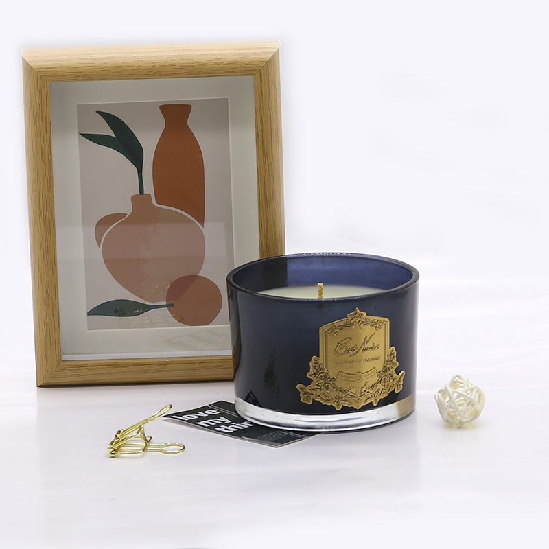 大黑碗小眾高級香薰蠟燭復古燙金燙銀植物蠟伴手禮臥室擴香香氛