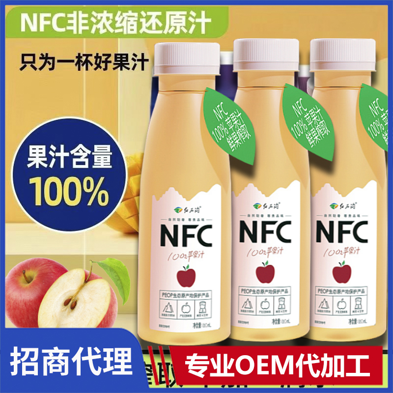 紅石溝 NFC非濃縮還原汁 100%蘋果汁 鮮果榨取蘋果汁代理