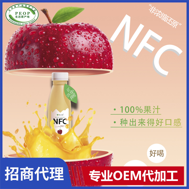 紅石溝 非濃縮還原NFC蘋果汁代加工 鮮果榨取蘋果汁現貨批發