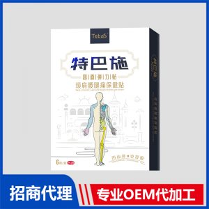 特巴施頸肩腰腿痛保健貼6貼OEM貼牌代加工 貼劑貼牌定制源頭廠家