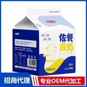 假屋頂盒系列300克佐餐酸奶OEM代加工 酸奶貼牌定制源頭工廠